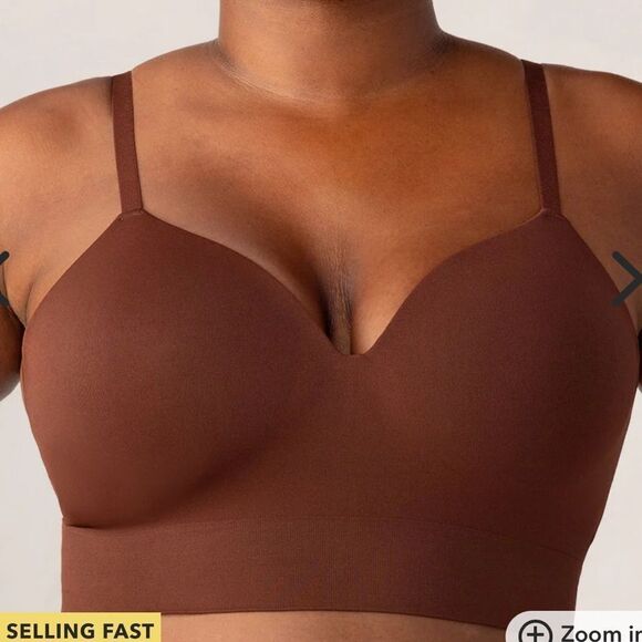Truekind Supportive Comfort Wireless Shaping Bra Chocolate NWT IN PKG - Picture 1 of 6